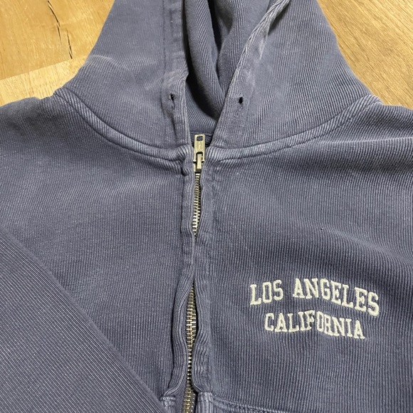 brandy melville navy blue cropped jacket - Picture 2 of 2